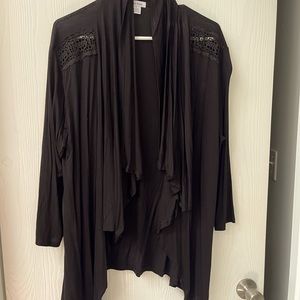 Ladies swing knit black jacket xl